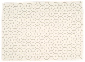 Kremowy koc z mieszanki wełny 140x180 cm Honey Sand – Pappelina