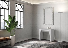 Konsola rozkładana 90x48/308 cm Anvar frassino biała