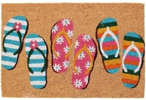 Wycieraczka kokosowa Flip flops, 39 x 59 cm