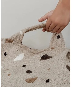 Jasnobrązowy dziecięcy worek do siedzenia z materiału bouclé/z tkaniny szenilowej Terrazzo Chair – Wigiwama