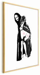 Plakat Bolesne siedzenie 21x30 cm z ramą złotą z marginesem ARTGEIST B