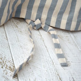 Niebieska pościel jednoosobowa 135x200 cm Zanzibar Stripe – Pineapple Elephant