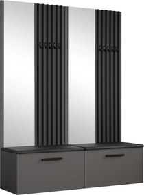 Masseno Garderoba MODULO 161,2/204/40 cm do Przedpokoju Nowoczesna Szara