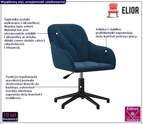 Niebieskie obrotowe krzesło biurowe - Picanta 13X