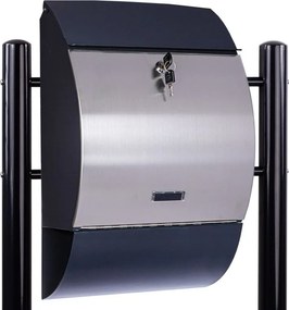 STILISTA Skrzynka na listy ze stojakiem, stal, 33 x 17 cm