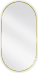 Mexen Loft lustro łazienkowe owalne 90 x 45 cm, rama złota szczotkowana - 9851-090-045-000-50