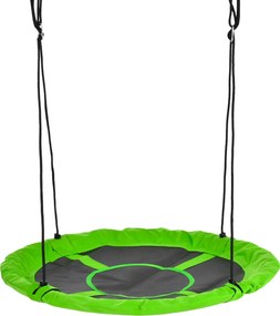 Outsunny Huśtawka gniazdowa zielona odporna na warunki atmosferyczne do 100 kg z regulowanymi linami | Aosom PL