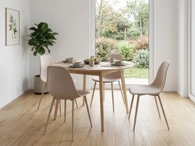 Krzesło do kuchni OSAKA plastikowe, beżowe