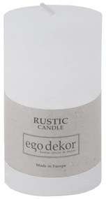 Biała świeczka Rustic candles by Ego dekor Rust, 38 h