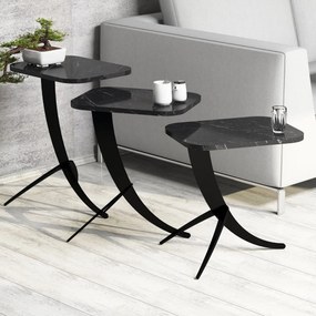 Stół składany Pion Black Marble, 3 szt.