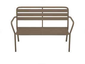 Ławka ogrodowa z metalu - Taupe - MIRMANDE marki MYLIA