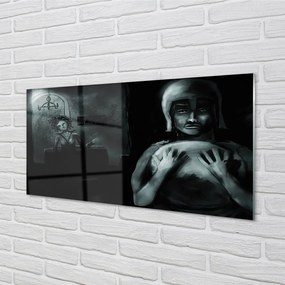 Panel szklany do Kuchni Mroczne Sylwetki