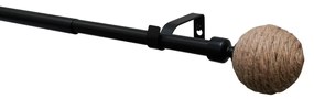 Rozciągalny zestaw 16/19 mm Eta czarny matowy,120–210 cm