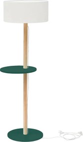 Lampa stojąca Ufo zielona, biały
