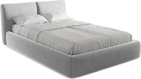 Łóżko 160 x 228 - z weluru - stalowy - HOKU