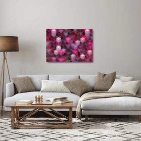 Obraz na szkle fioletowych kostek (70x50 cm)