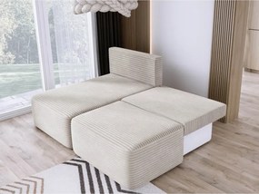 Narożnik TILIA wolnostojący układ L strona Lewa z funkcją spania w tkaninie Tilia 01