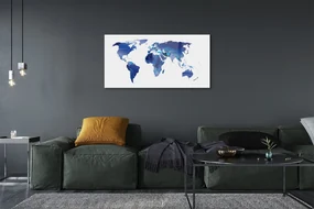 Obraz na szkle Niebieska mapa