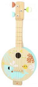 Tooky toy drewniane banjo nauka gry dla dzieci z motywem morza