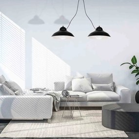 Lampa wisząca industrialna, czarna, podwójna GUSTAV BLACK 2xE27