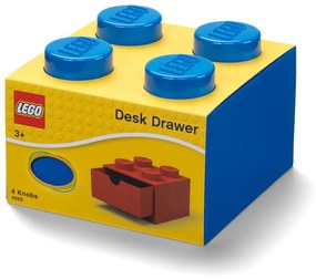 Niebieski pojemnik z szufladką LEGO®, 15x16 cm