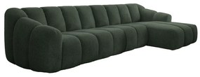 Ciemnozielony narożnik (prawostronny/z szezlongiem) Shell – Miuform
