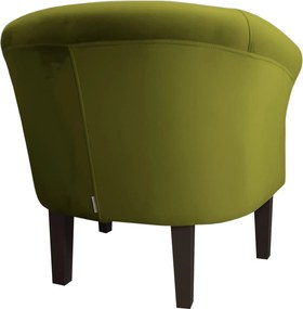 Fotel Milo tkanina Welur wygodny fotel tapicerowany do salonu i sypialni : Kolor nogi - Venge, Kolor tkaniny - VELVET - BL75, Wysokość nogi - 20 cm