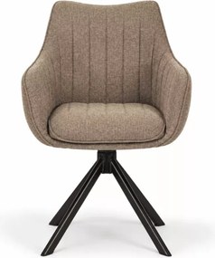 Krzesło obrotowe Bolonia – eleganckie tapicerowane, obrotowe z funkcją powrotu