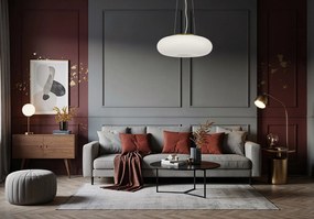 Biało złota lampa wisząca Monarte 38 – elegancka do jadalni i salonu