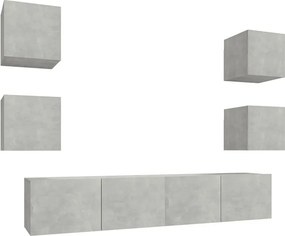 Wisząca modułowa meblościanka w kolorze beton H9-L07