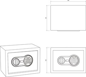 Sejf domowy na dokumenty i pieniądze z zamkiem elektronicznym Dorian