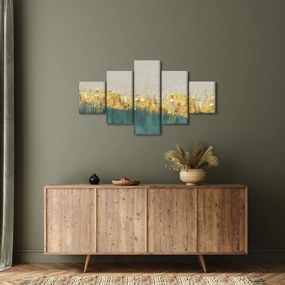 Obraz - Tekstura ze złotą dekoracją (125x70 cm)
