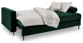 Zielona aksamitna rozkładana sofa Milo Casa Santo