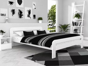 Łóżko drewniane ze stelażem Tresi 90x200-180x200 sosna białe szare