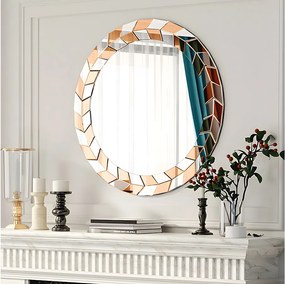 Duże lustro ścienne dekoracyjne lustro ścienne dekoracyjne lustro ścienne projekt lustra ściennego do łazienki sypialni 80x80cm