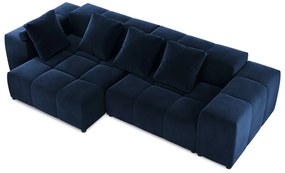 Niebieski aksamitny narożnik (róg zmienny) Rome Velvet – Cosmopolitan Design