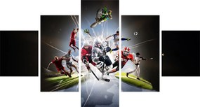 Obraz - Sportowcy (125x70 cm)