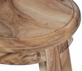 Taboret okrągły z drewna suar DIVERO