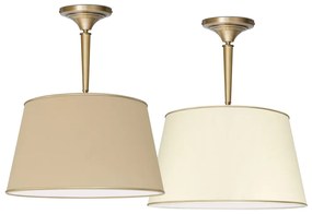 Stylowa mosiężna lampa z abażurem ecru YA-S1CK45