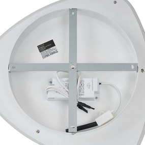 Designerska lampa sufitowa biała z ciemnoszarym organicznym kształtem z LED z możliwością ściemniania - Taylor