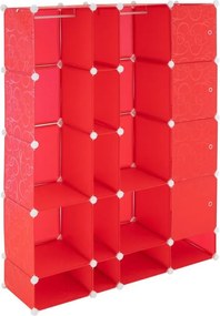 Czerwony regał RED RACK HIGH- system wtykowy