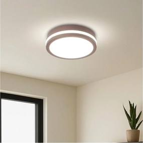 Brilagi - LED Zewnętrzna oprawa sufitowa BENE LED/18W/230V śr. 21,5 cm brązowa IP54