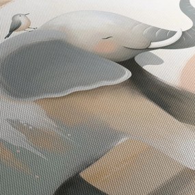 Obraz - Słoń w pastelowych kolorach (125x70 cm)