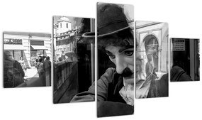 Obraz - Charles Chaplin w Pradze (125x70 cm)