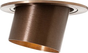 Nowoczesny reflektor wpuszczany ciemny brąz okrągły pochylany - Installa