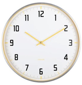 Karlsson 5969BY designerski zegar ścienny żółty,średnica 40 cm