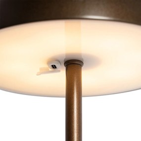 Zewnętrzna lampa stołowa Mushroom Dark Bronze Akumulatorowa - Keira