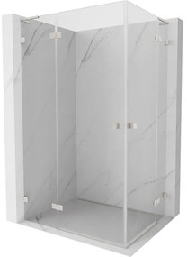 Mexen Lunar L Duo kabina prysznicowa uchylna 80 x 70 cm, transparent, nikiel szczotkowany - 834L-080L-070P-97-00