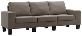 Ponadczasowa trzyosobowa sofa taupe - Lurra 3Q