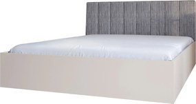 Kaszmirowe łóżko ze sztruksowym wezgłowiem 160x200 N5-E27